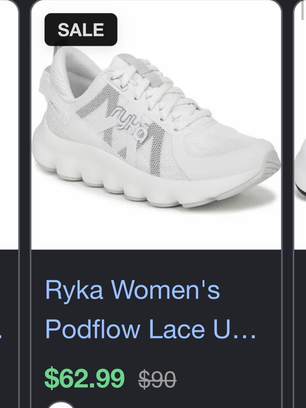 Ryka Women's Podflow Lace-Up Sneakers - White